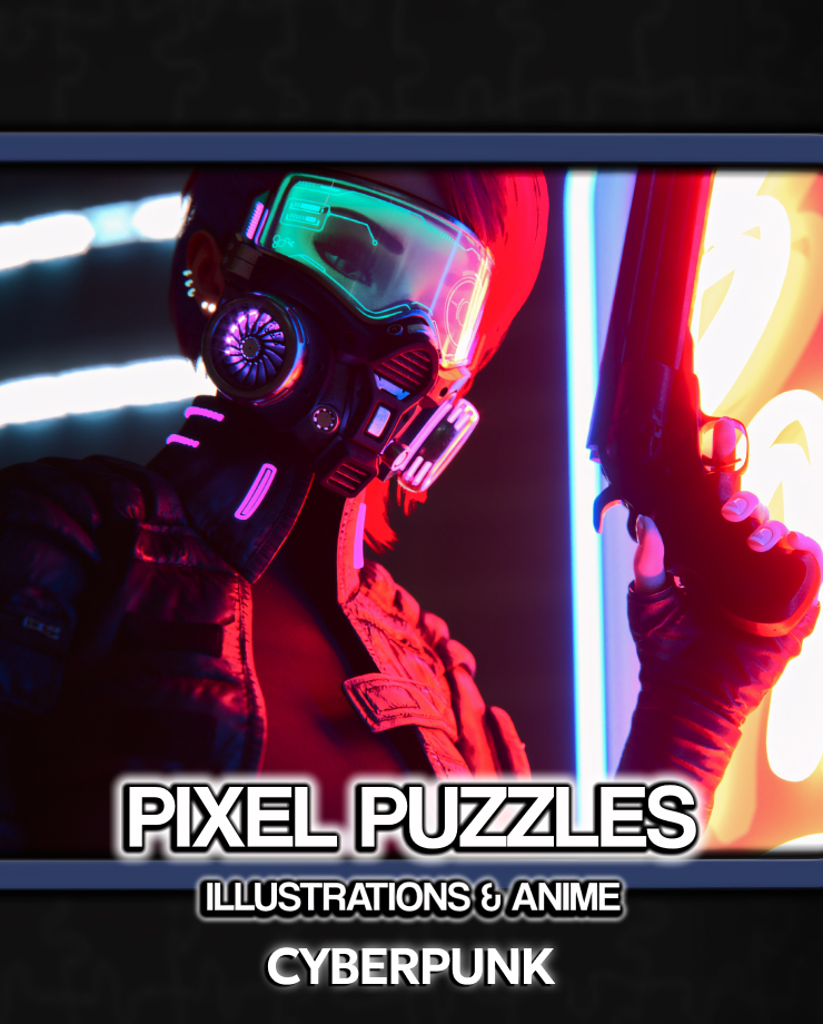Pixel Puzzles Illustrations & Anime — Jigsaw Pack: Cyberpunk