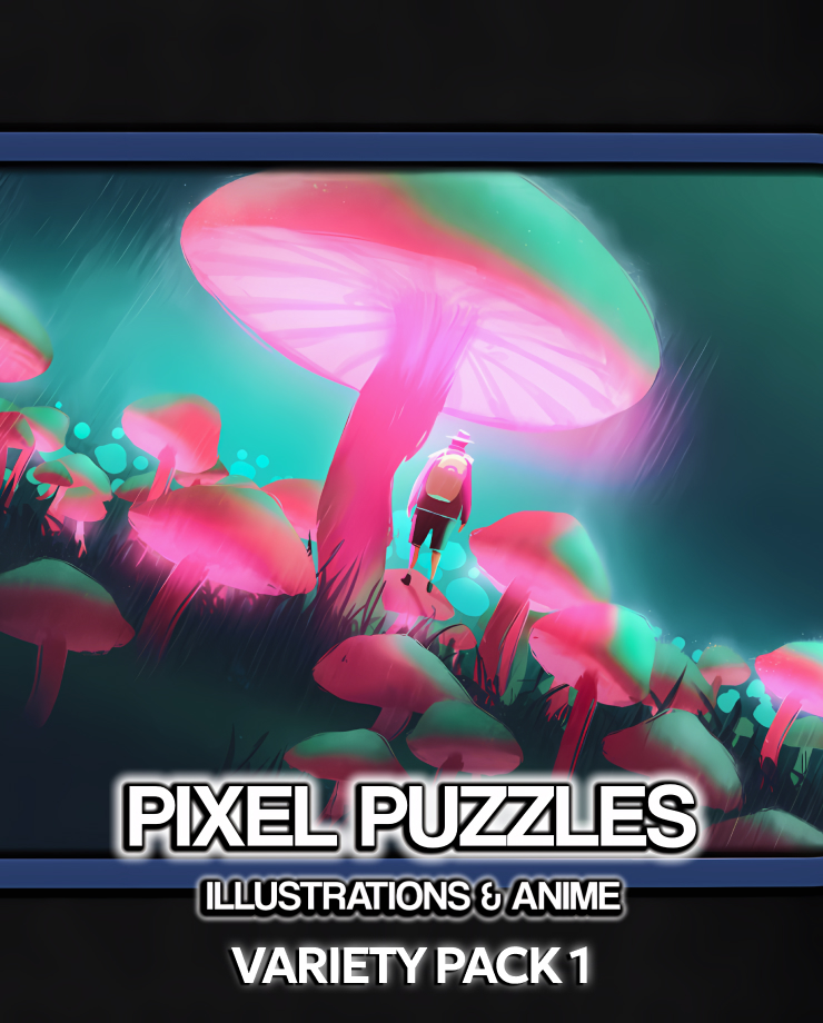 Pixel Puzzles Illustrations & Anime — Jigsaw Pack: Variety Pack 1