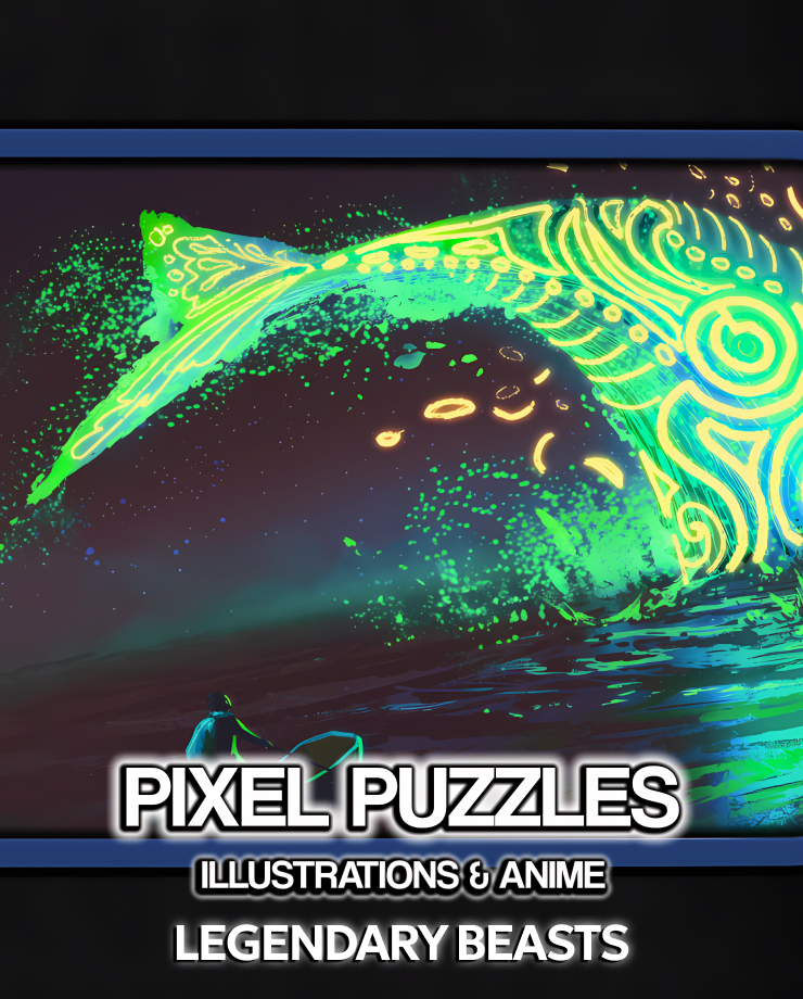 Pixel Puzzles Illustrations & Anime — Jigsaw Pack: Legendary Beasts