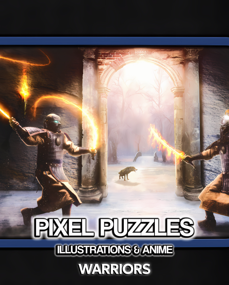 Pixel Puzzles Illustrations & Anime — Jigsaw Pack: Warriors