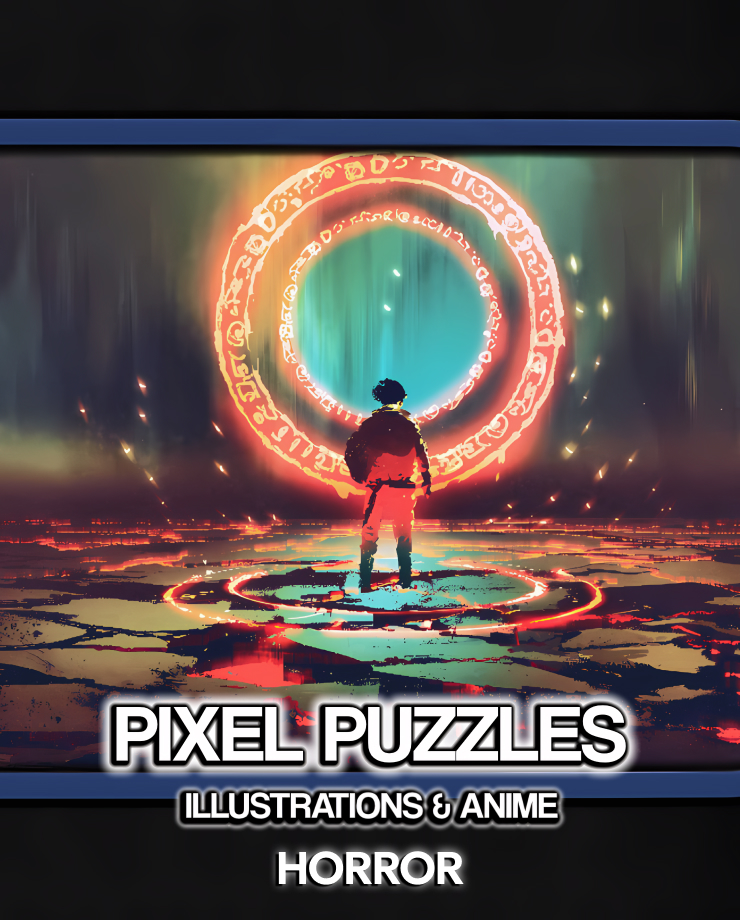 Pixel Puzzles Illustrations & Anime — Jigsaw Pack: Horror