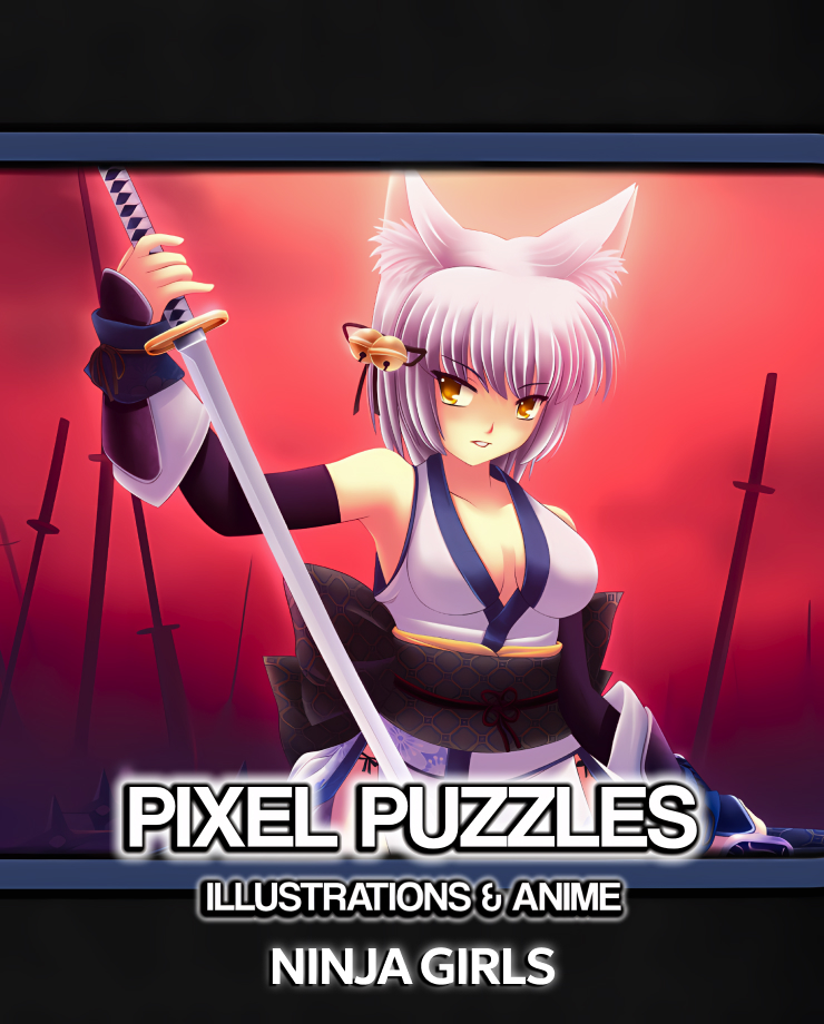 Pixel Puzzles Illustrations & Anime — Jigsaw Pack: Ninja Girls
