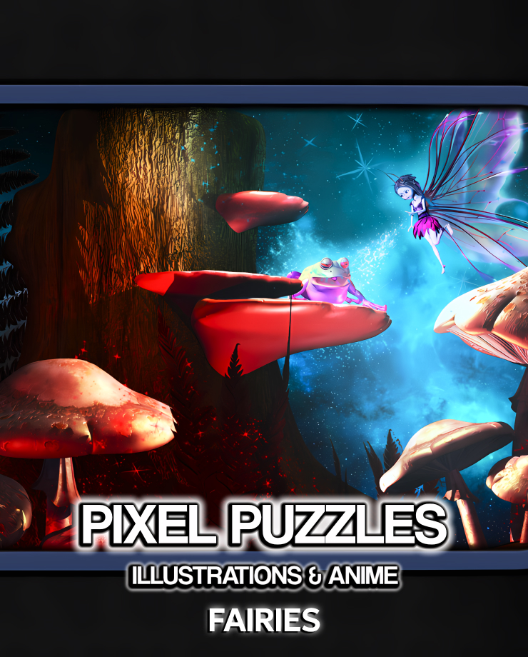 Pixel Puzzles Illustrations & Anime — Jigsaw Pack: Fairies
